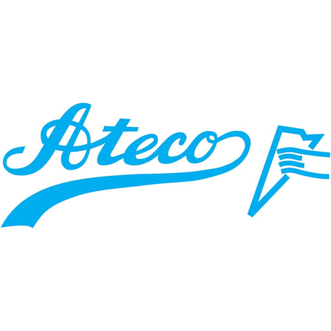Ateco hinged storage box open with labeled compartments protecting tips