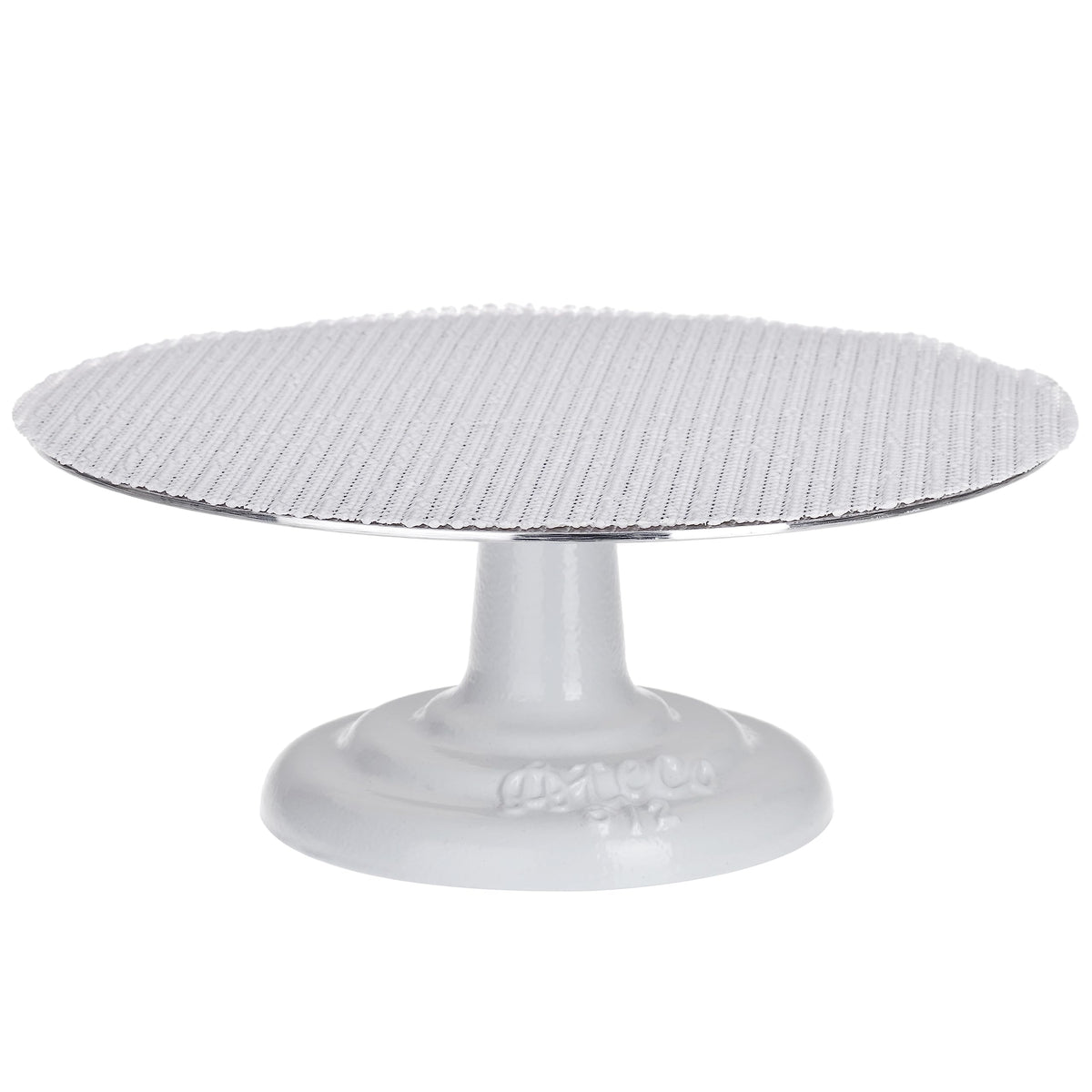 Ateco front view of 12-inch turntable showing sturdy stable base benefit