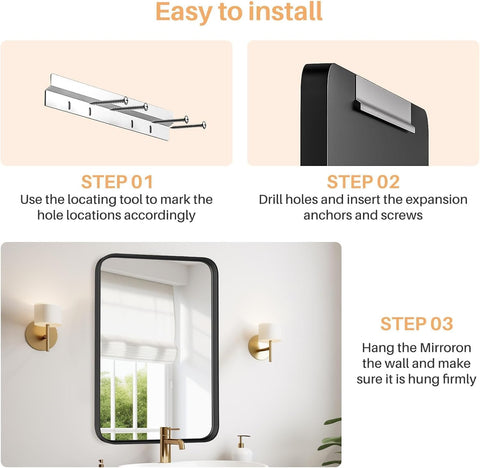 Atilioo mounted horizontally in a bathroom showing style and practicality benefit