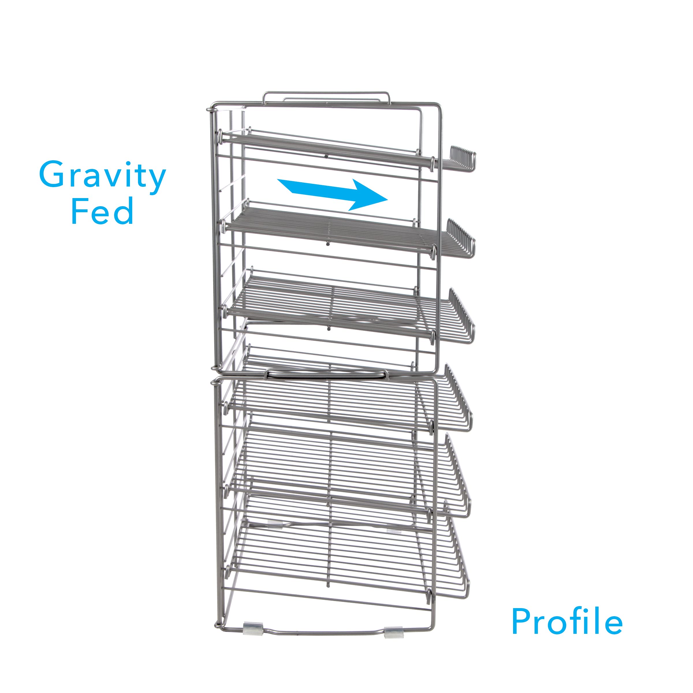 Atlantic stackable side-by-side setup maximizes pantry capacity efficiently