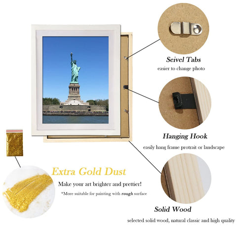 Atogafigo frame displaying a finished diamond painting for polished presentation