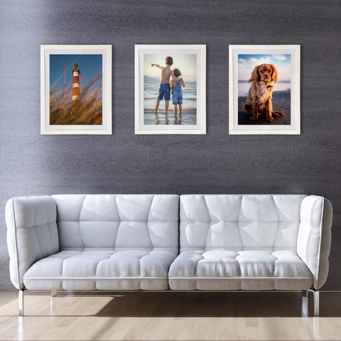 Atogafigo three-pack frames arranged on a wall to create coordinated gallery