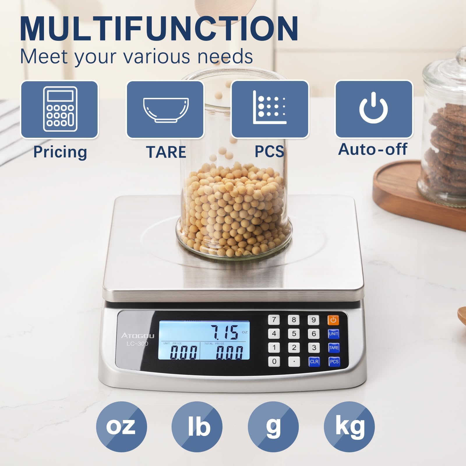 Atogou counting screws on scale demonstrating fast counting and inventory benefit