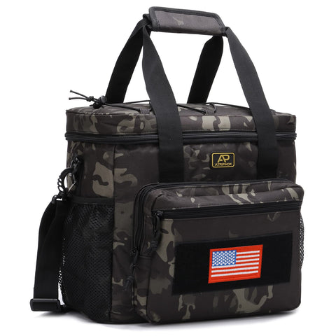 ATRIPACK front view showing organized pockets and durable exterior for easy access