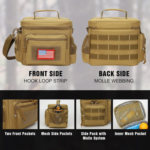 ATRIPACK next to a laptop and lunchbox showing size and daily carry scale