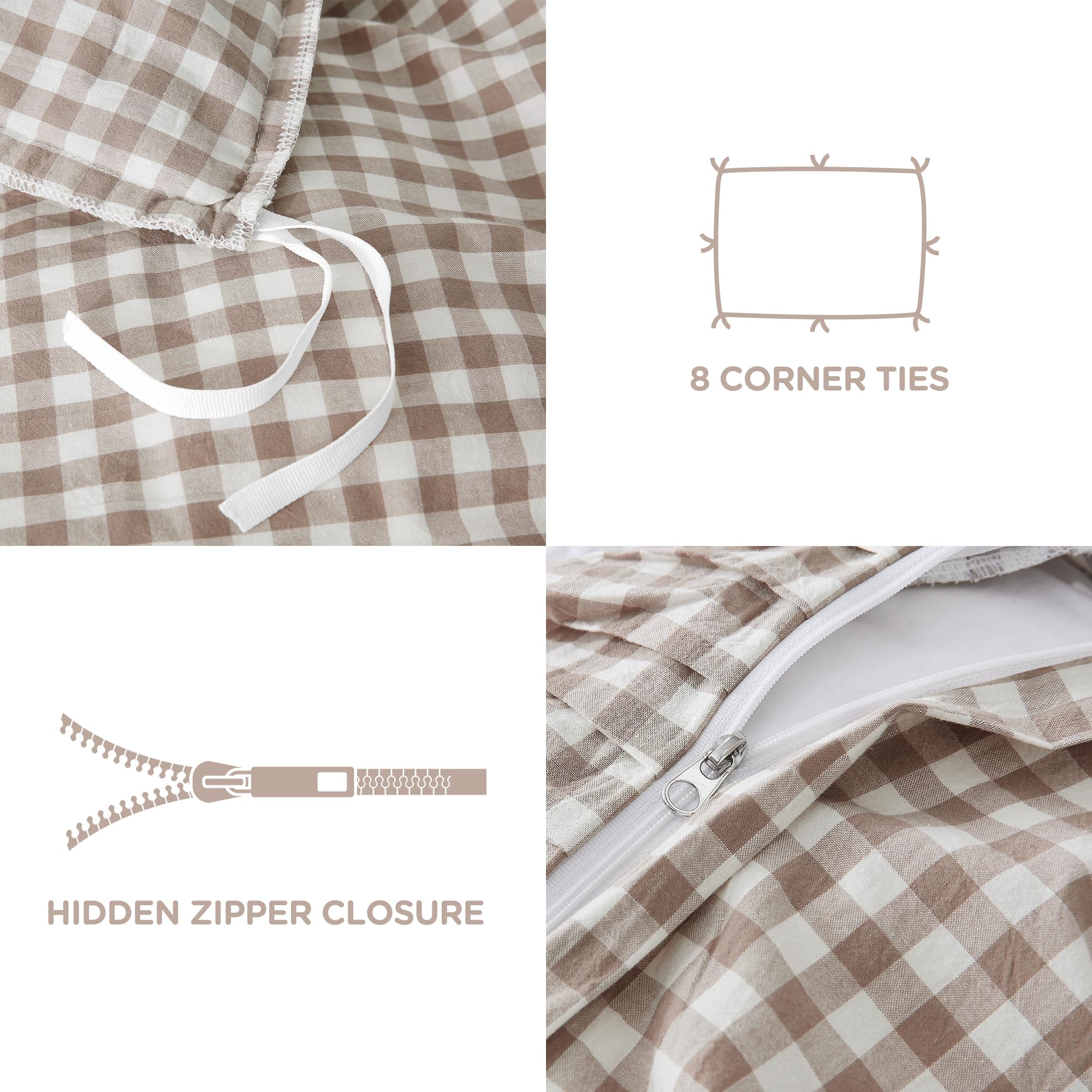 Hidden zipper and inner corner ties on ATSense cover for secure insert fit