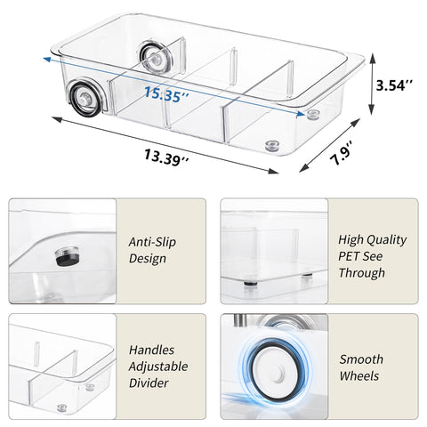 Attelite silicone wheels close-up protecting glass shelves and rolling smoothly