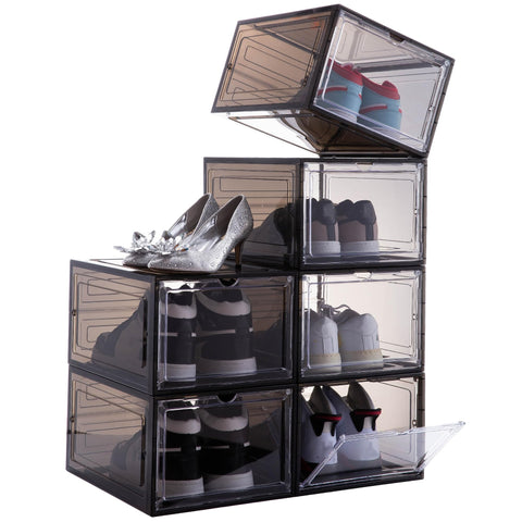 Attelite front view showing six clear shoe boxes for quick identification