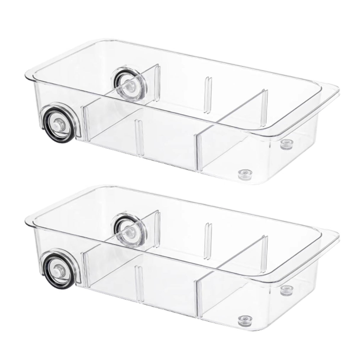 Attelite clear drawer front view showing storage and easy visibility benefit