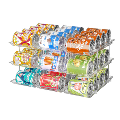 Attelite front view showing organized cans and neat pantry benefit