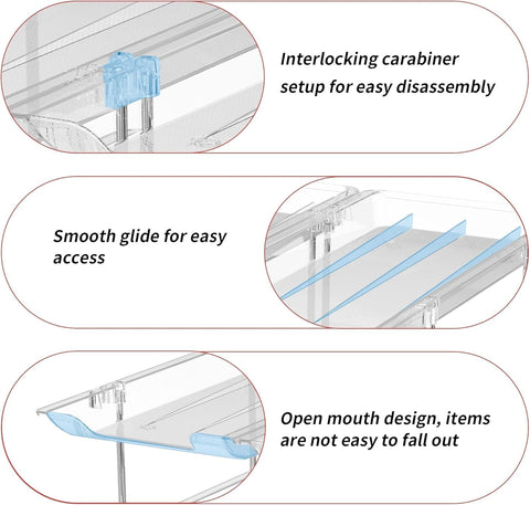 Attelite side profile of stacked units showing sturdy multi-level storage
