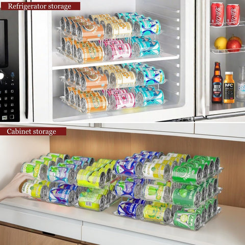 Attelite organizers next to standard cans illustrating size and capacity