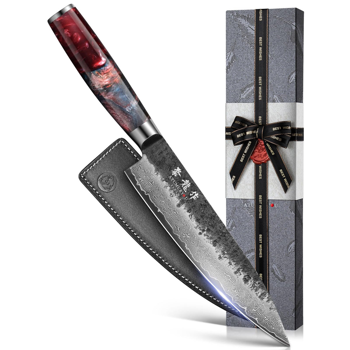 Atumuryou front packaging showing elegant black gift box and presentation benefit