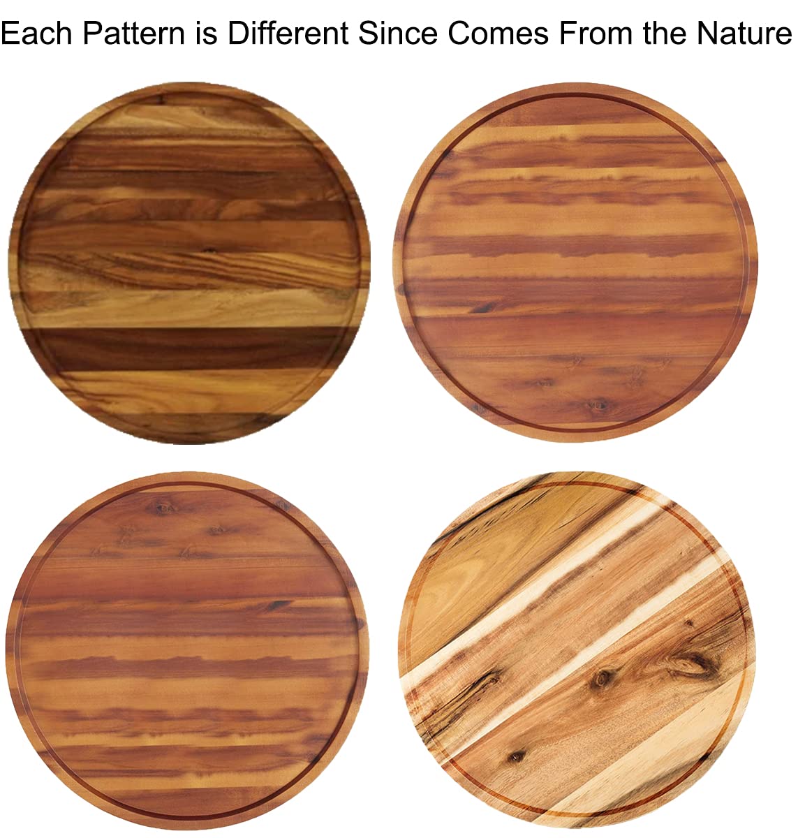 AUAM close-up acacia grain highlighting durable natural wood beauty