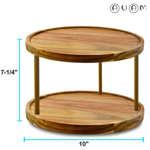 AUAM lazy Susan installed in cabinet maximizing pantry accessibility