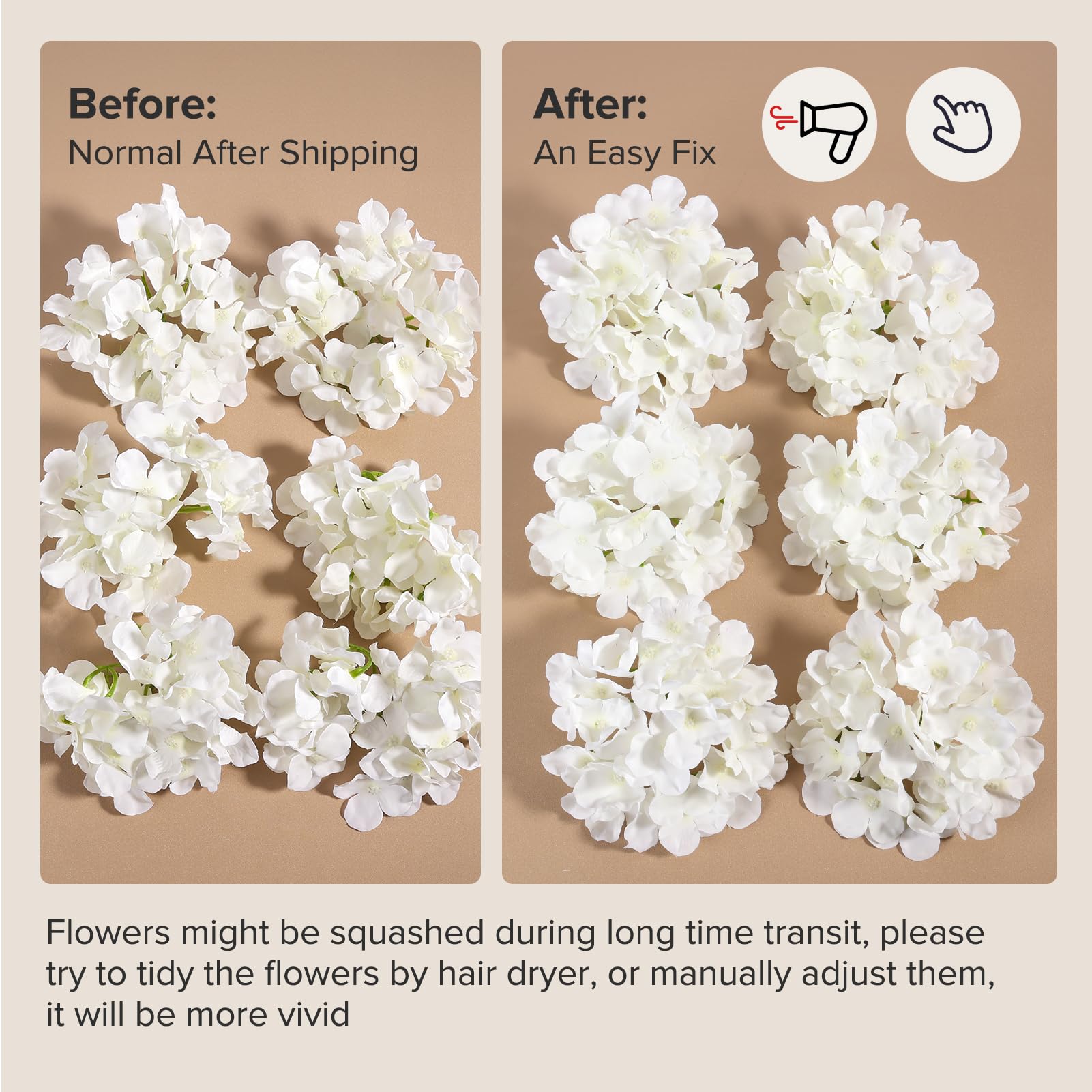 Auihiay hydrangea transport packaging shows careful shipment protection benefit