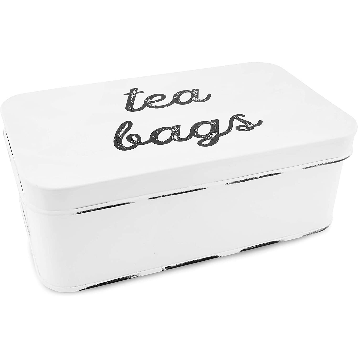 AuldHome Design tea box front view adds vintage charm and organized storage