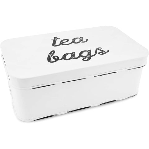 AuldHome Design tea box front view adds vintage charm and organized storage