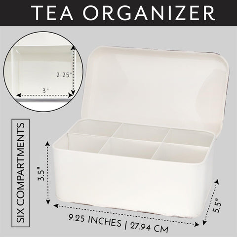 AuldHome Design tea box on kitchen counter improving countertop organization
