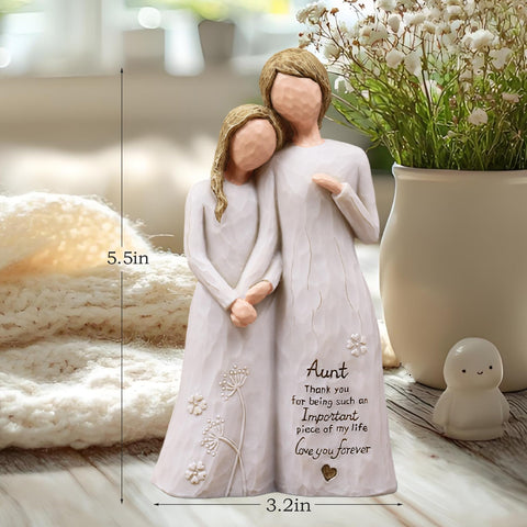 AUMELO figurine held in hand to show 5.5-inch size and easy display convenience