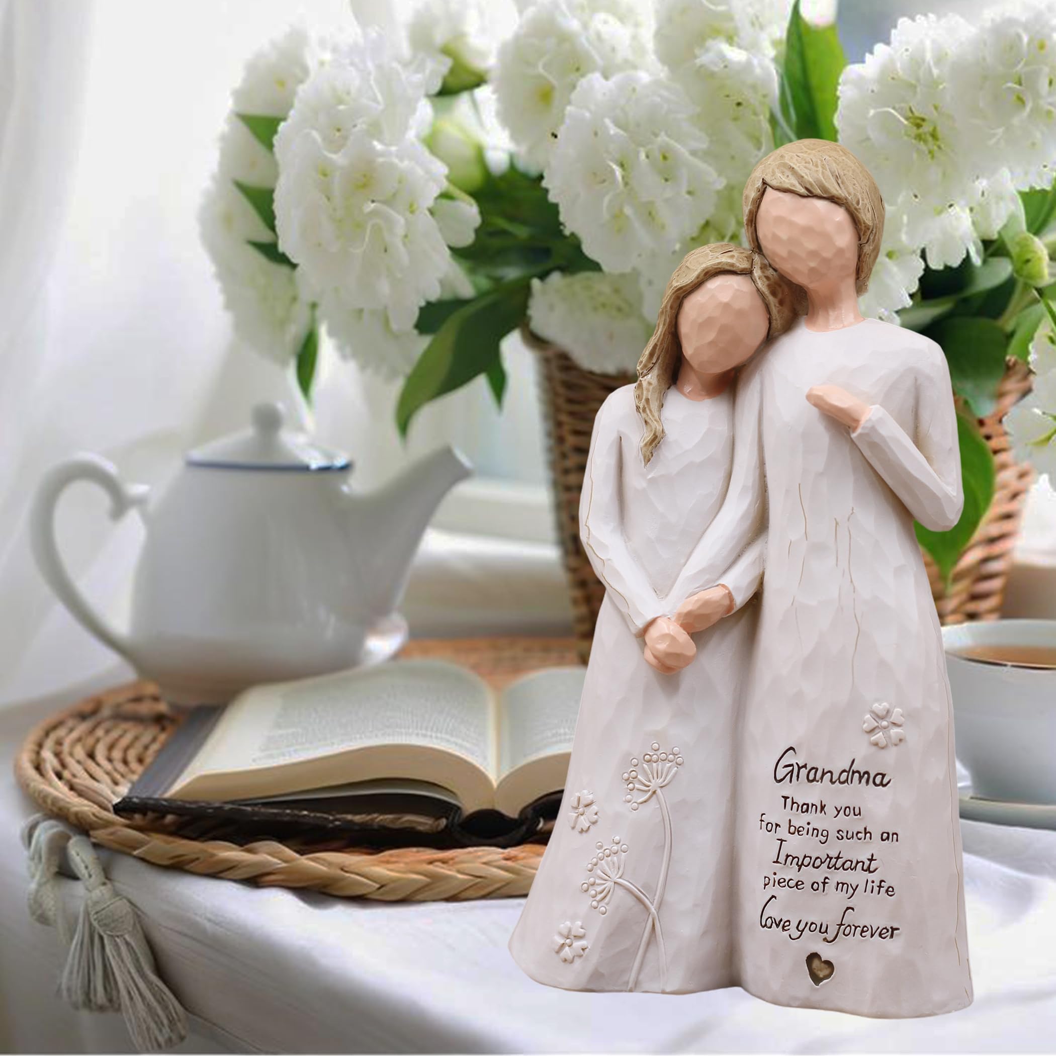 AUMELO figurine on a mantel in a living room illustrating decor compatibility and daily reminder