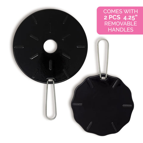 Aunt Shannon's Kitchen label and handle detail highlighting durable materials