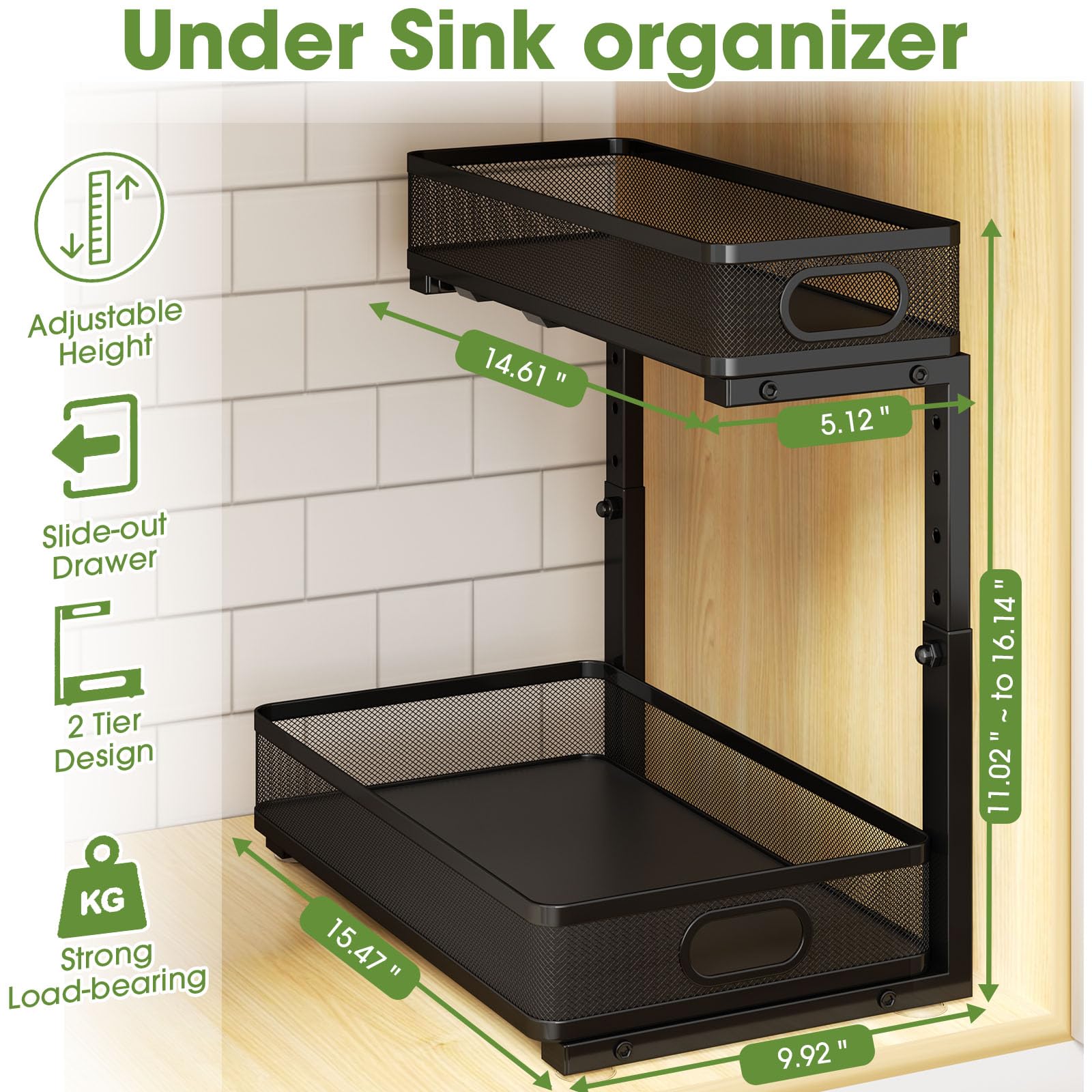 AURIKAR mesh shelf closeup showing breathable storage and visibility