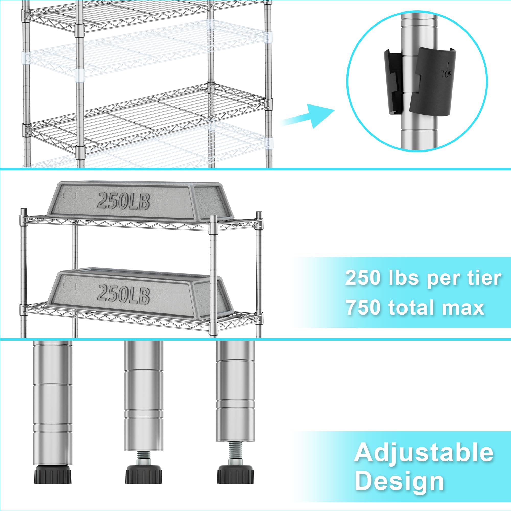 Auslar garage arrangement with tools showing heavy-duty capacity benefit