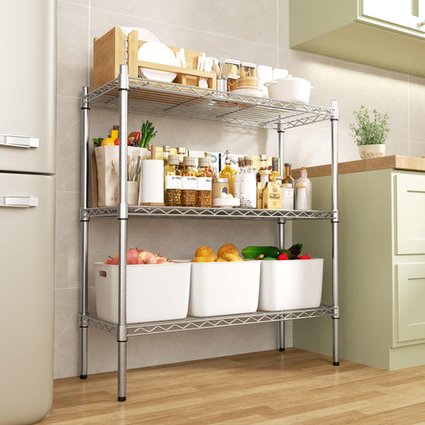 Auslar close-up of wire shelf texture highlighting sturdy rust-resistant finish