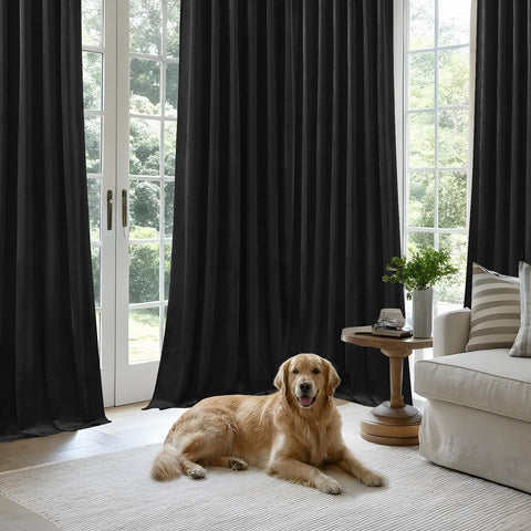 AUSSPVOCT curtains compared to window emphasizing width and length coverage