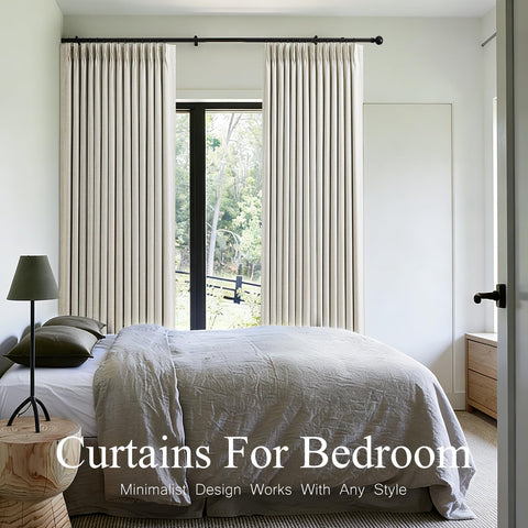 AUSSPVOCT full-length curtains hung in bedroom delivering total darkening
