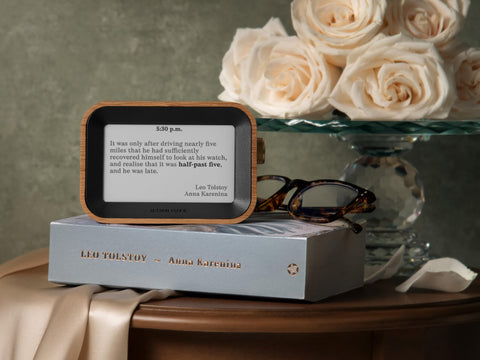 Author Clock rear ports and charging input, Author rechargeable for weeks of use