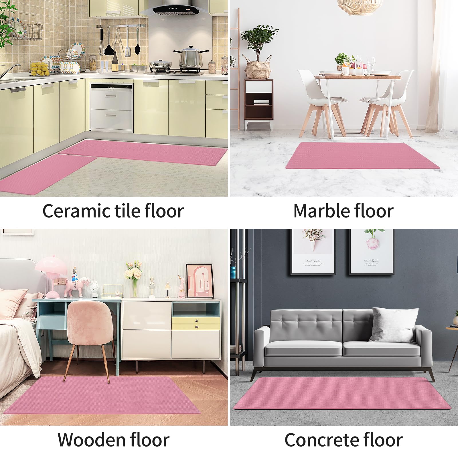 AUTODECO size comparison with a foot to show runner and square mat scale