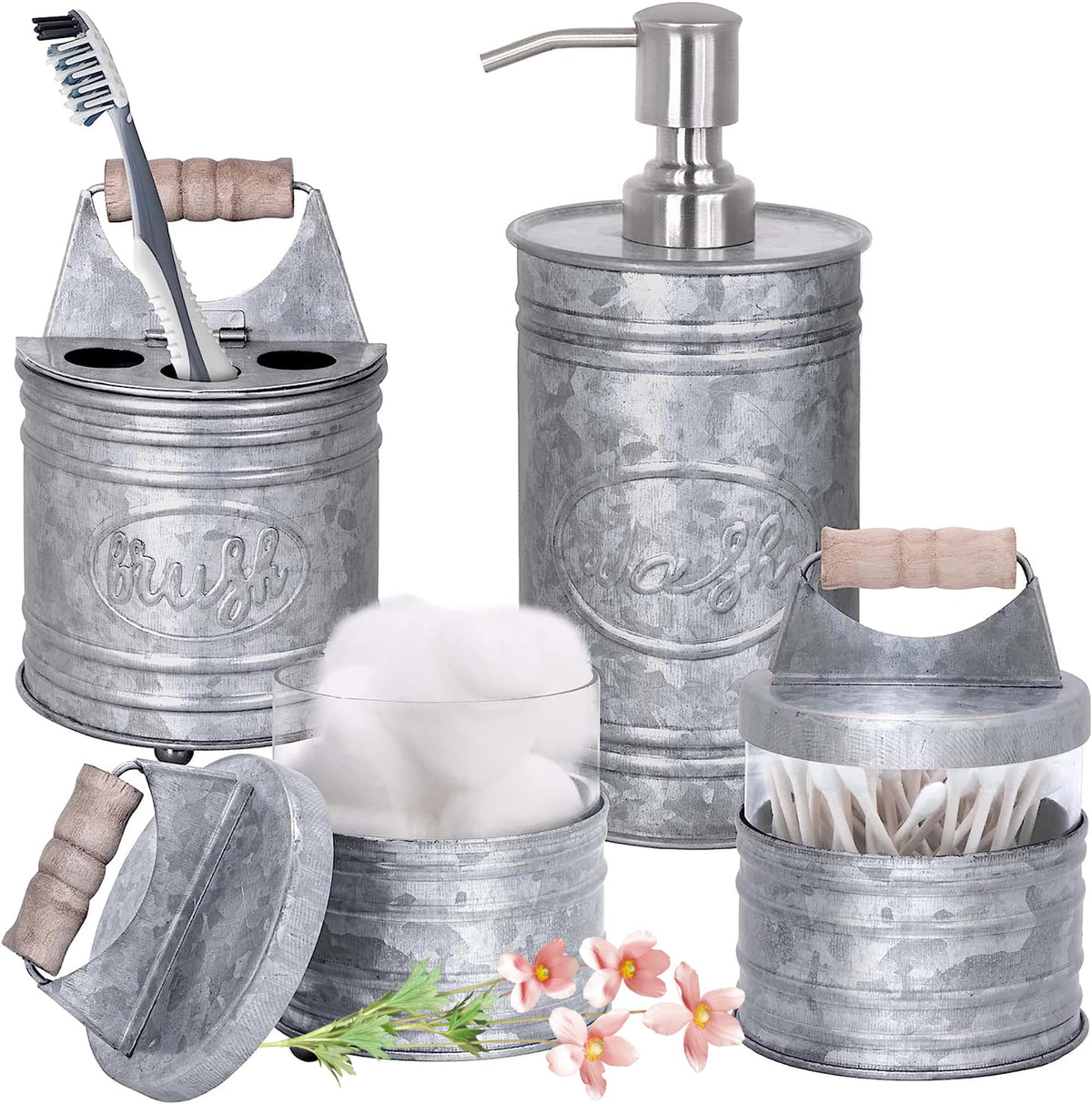 Autumn Alley front view of full 4-piece set adds rustic organization