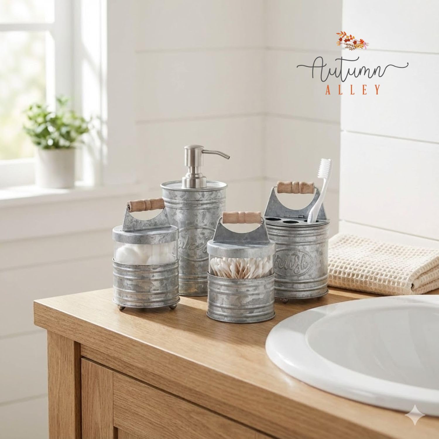 Autumn Alley close-up of glass jar shows durable, clear storage benefit