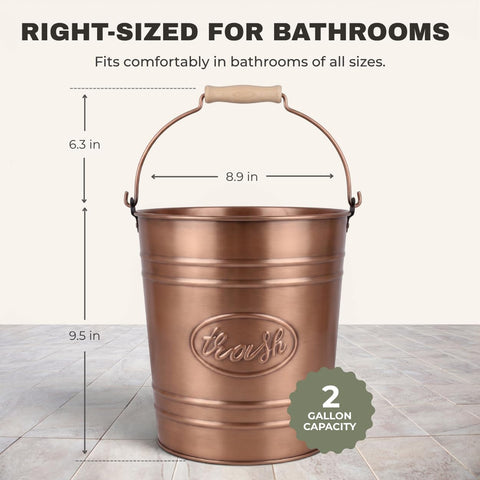 Autumn Alley scale next to toilet paper shows compact 7L capacity