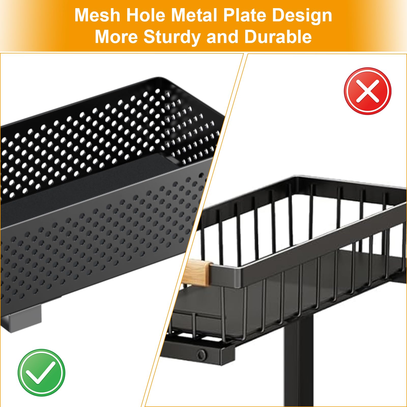 auzev side profile of sliding tray demonstrating smooth slide and secure track