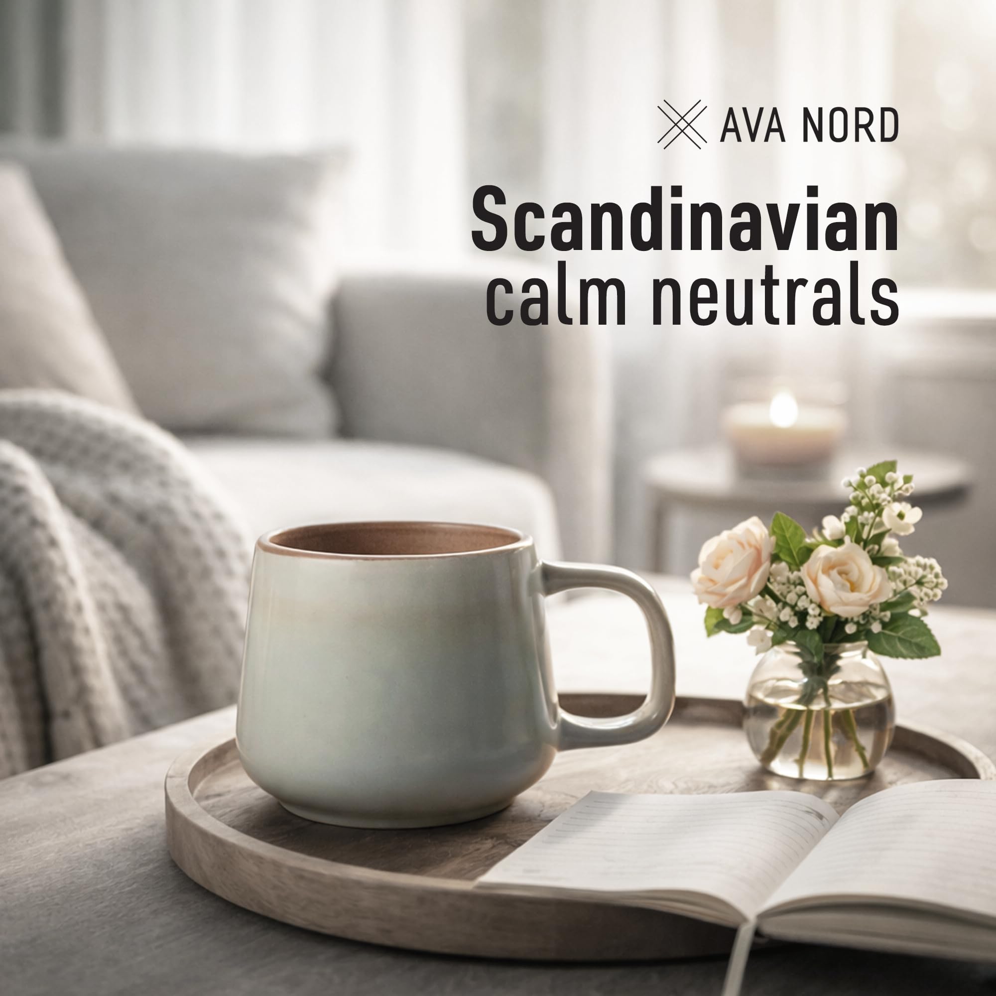 Ava Nord mugs inside dishwasher, highlights easy cleanup convenience