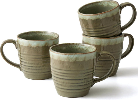 Ava Nord front view of four-pack showcasing green reactive glaze and cohesive set benefit