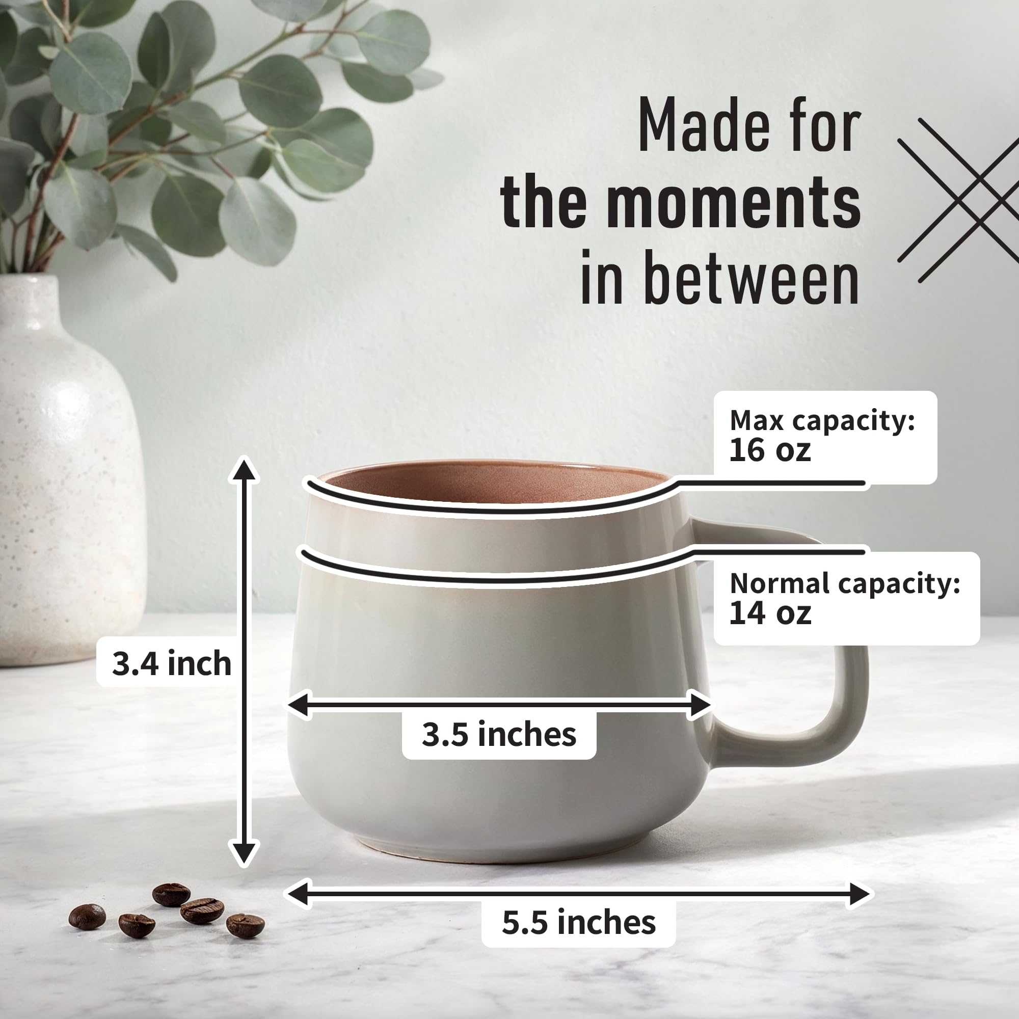 Ava Nord stacked mugs highlighting space-saving stackable design
