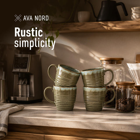 Ava Nord mugs in table setting displaying aesthetic appeal and coordinated décor benefit