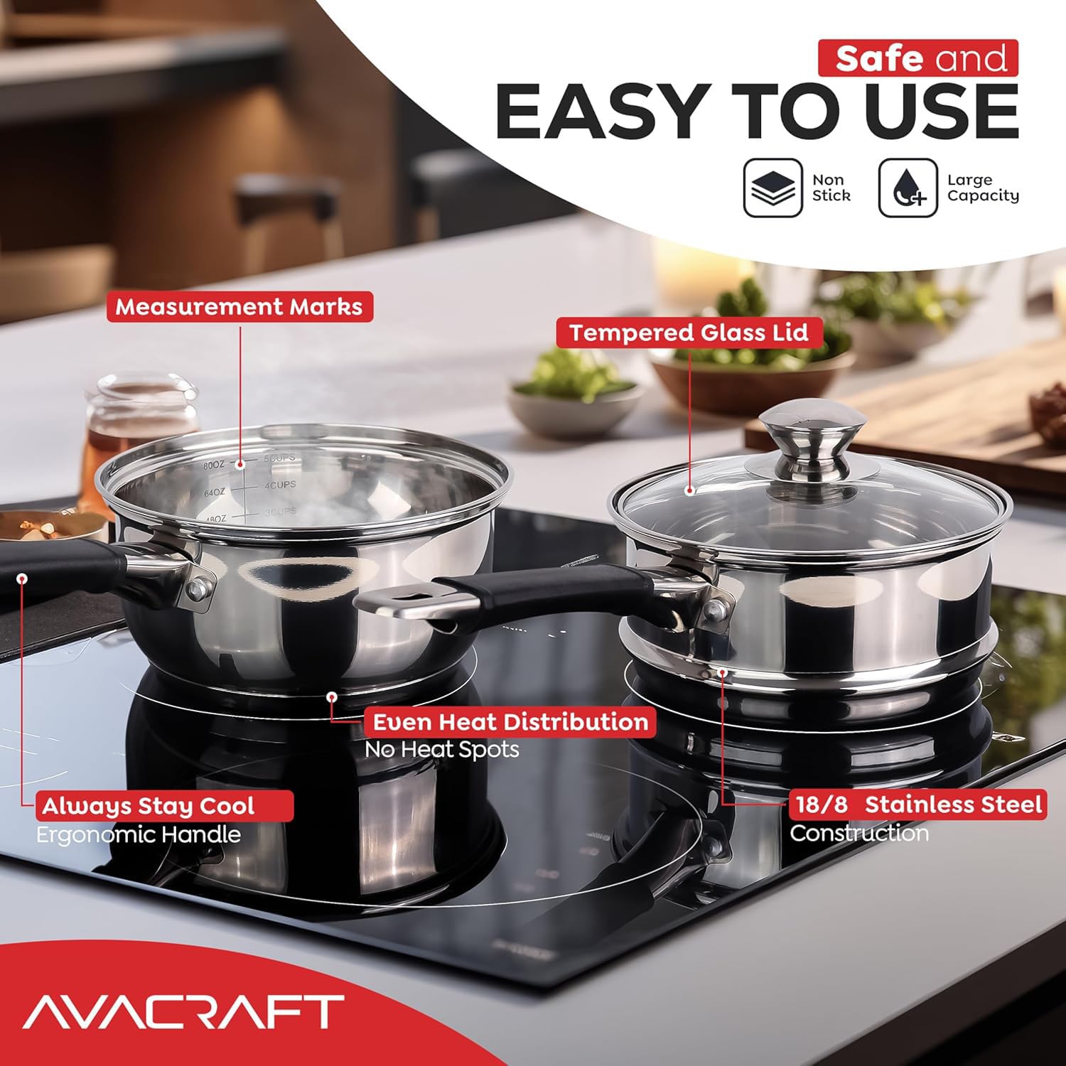 AVACRAFT top basin in use melting chocolate gently with no scorching, ideal for delicate tasks