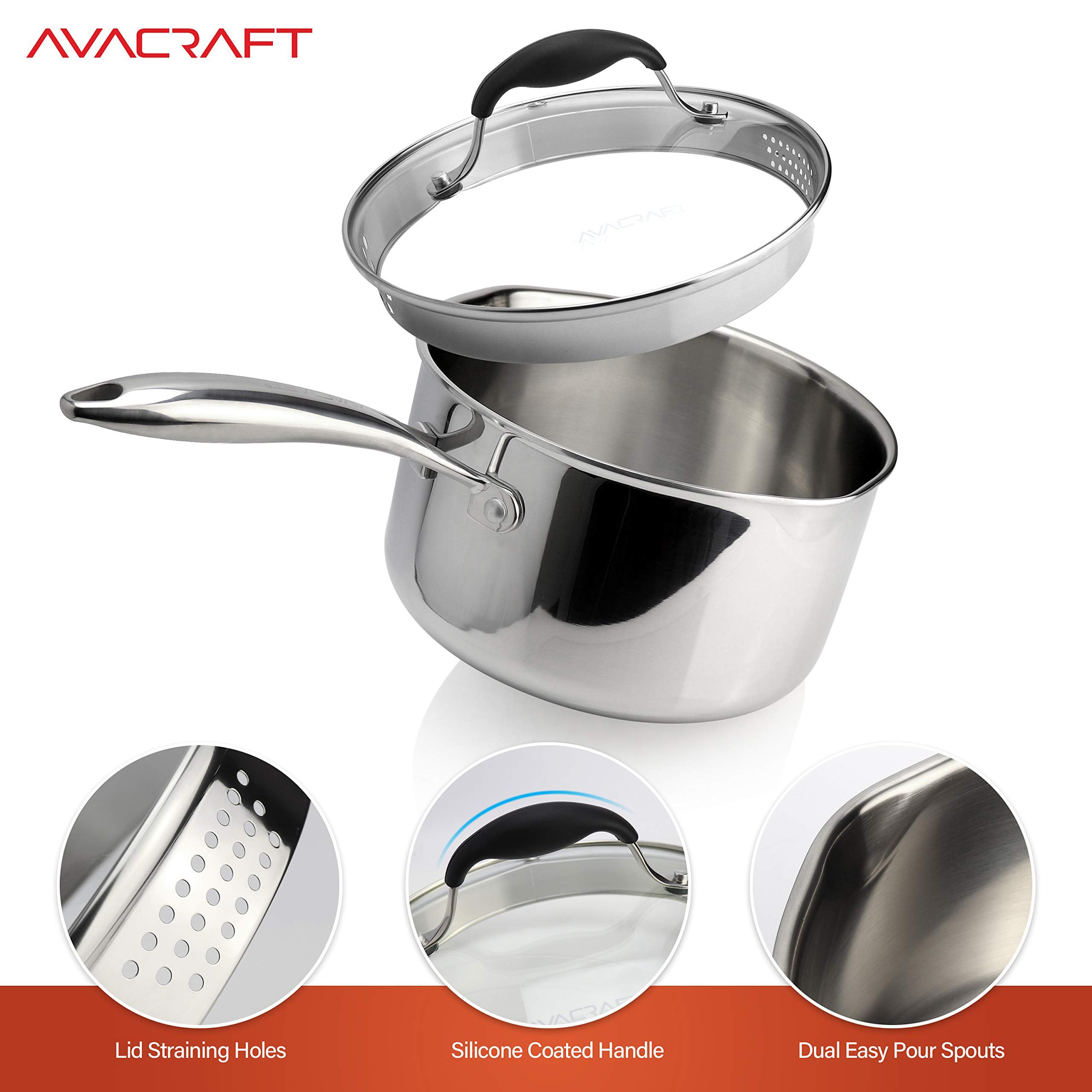 AVACRAFT ergonomic long handle designed to stay cooler and give secure grip while lifting