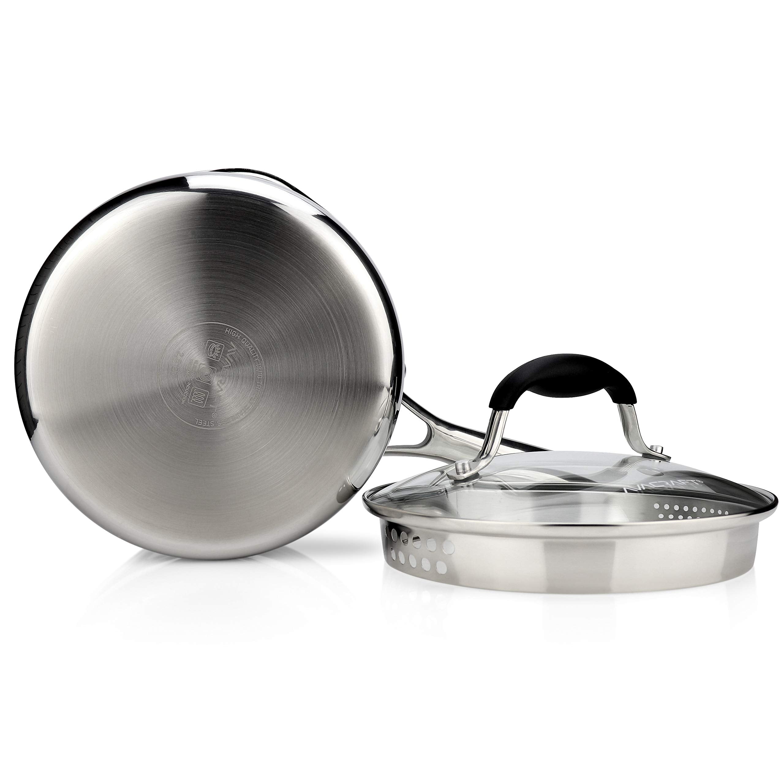 AVACRAFT saucepan on induction stovetop showing broad compatibility benefit