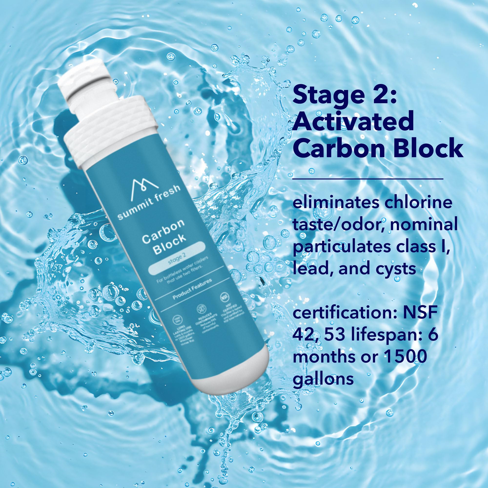 Cutaway view of Avalon filter texture showing filtration layers for taste