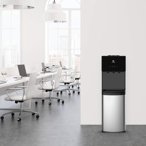 Avalon water cooler placed in kitchen showing practical lifestyle use