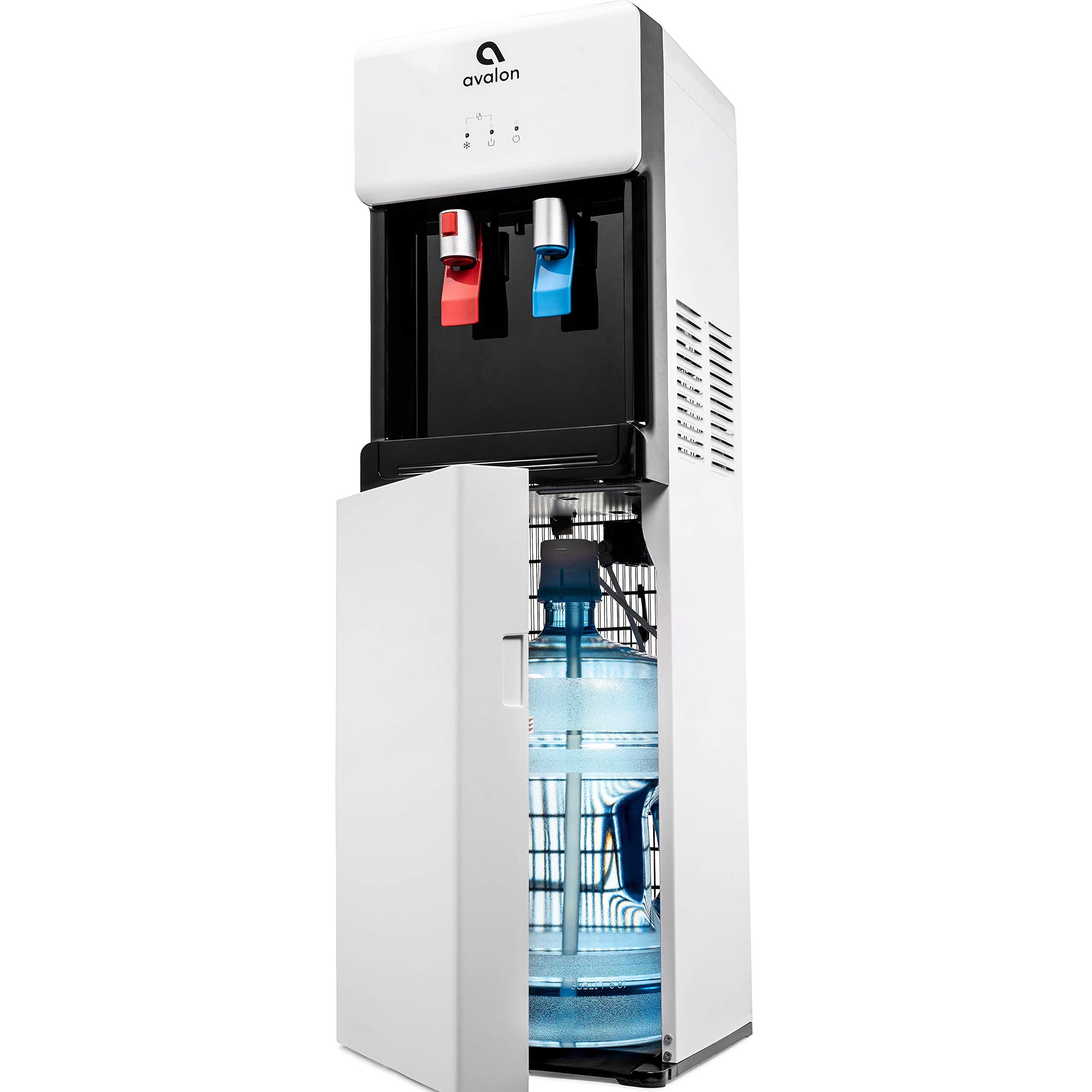 Avalon nightlight and replace-bottle indicator visible for nighttime convenience