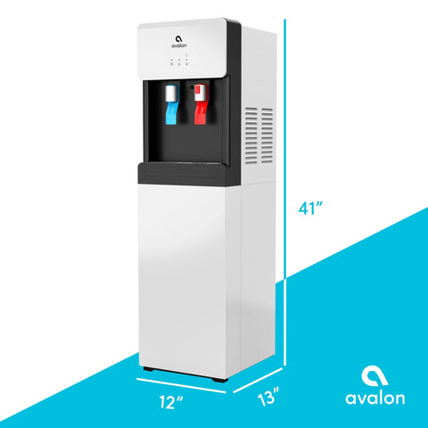 Avalon paddle spouts closeup highlighting easy cup-activated dispensing