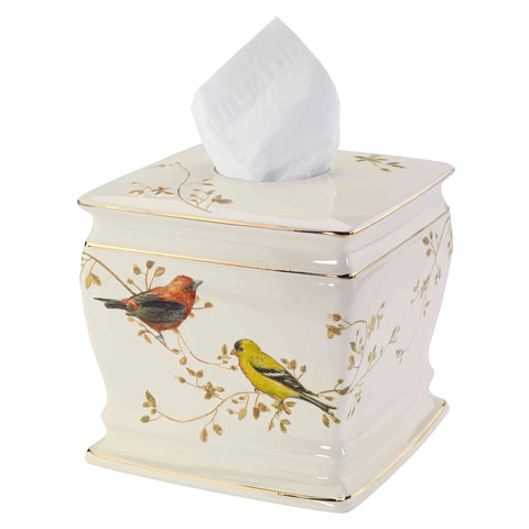 Avanti Linens close-up of raised bird decal benefit highlights textured detail