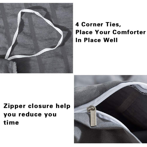 AveLom interior corner tie securing comforter to prevent shifting and enhance fit